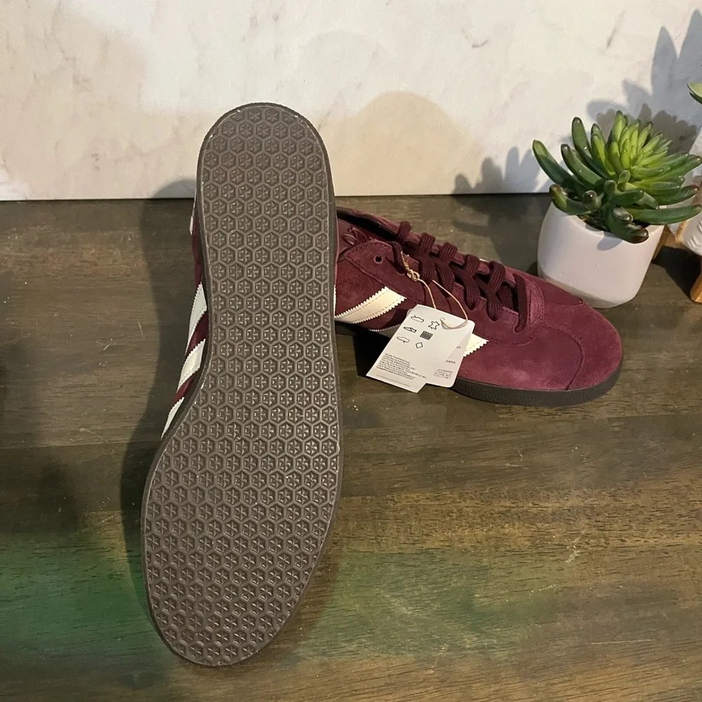 adidas Gazelle Maroon/Chalk White/Gum - Picture 10 of 10